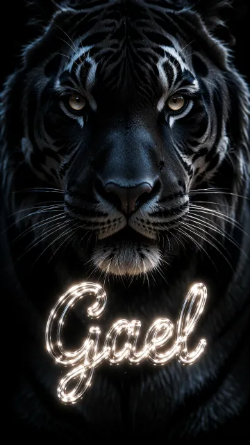 Gael - Tigre Negro Imponente Neón