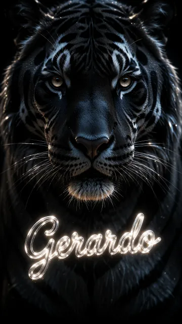 Gerardo - Tigre Negro Imponente Neón