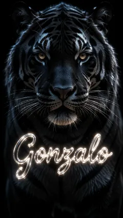 Gonzalo - Tigre Negro Imponente Neón