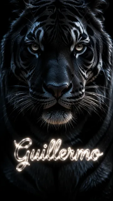 Guillermo - Tigre Negro Imponente Neón