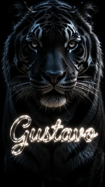 Gustavo - Tigre Negro Imponente Neón