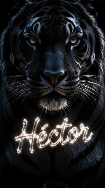 Hector - Tigre Negro Imponente Neón