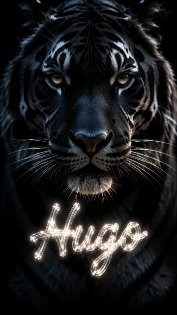 Hugo - Tigre Negro Imponente Neón