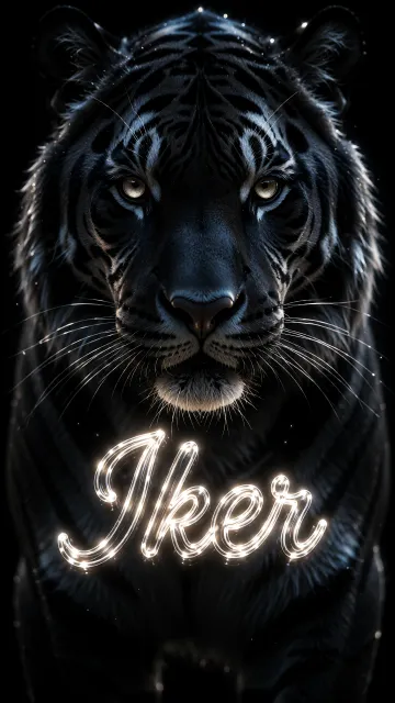 Iker - Tigre Negro Imponente Neón