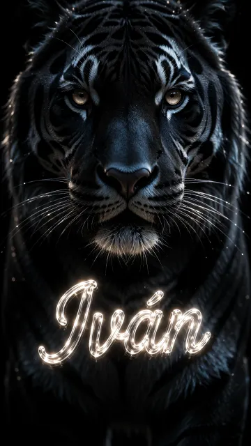 Ivan - Tigre Negro Imponente Neón