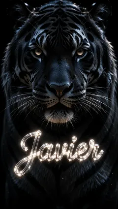 Javier - Tigre Negro Imponente Neón