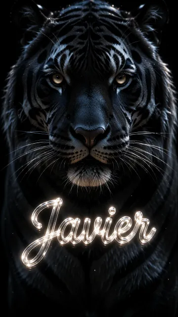 Javier - Tigre Negro Imponente Neón