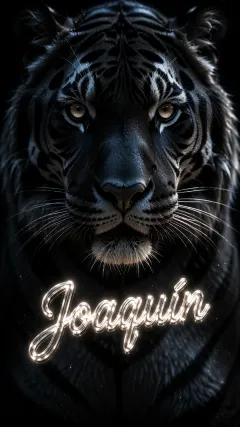 Joaquin - Tigre Negro Imponente Neón