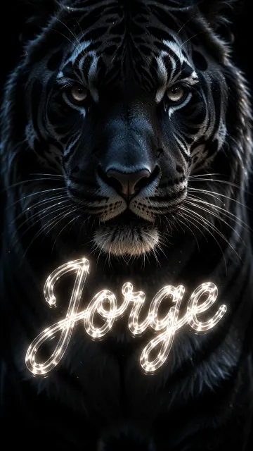 Jorge - Tigre Negro Imponente Neón