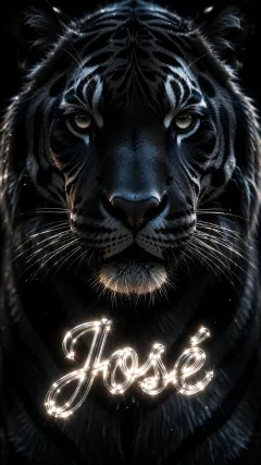 Jose - Tigre Negro Imponente Neón