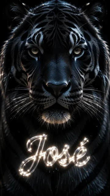 Jose - Tigre Negro Imponente Neón