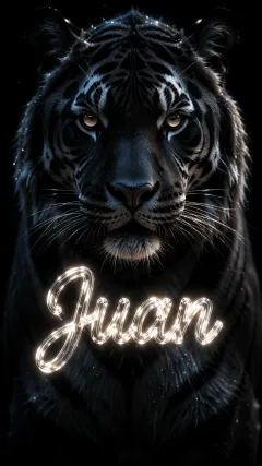 Juan - Tigre Negro Imponente Neón