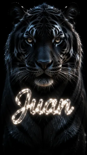 Juan - Tigre Negro Imponente Neón