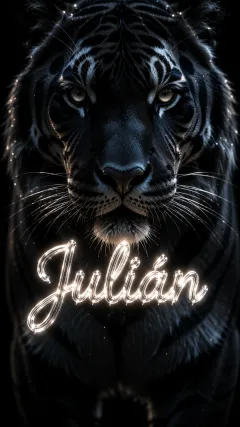 Julian - Tigre Negro Imponente Neón