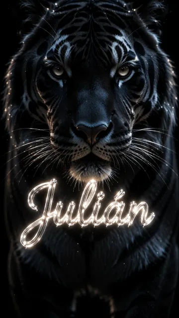 Julian - Tigre Negro Imponente Neón