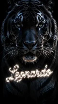 Leonardo - Tigre Negro Imponente Neón