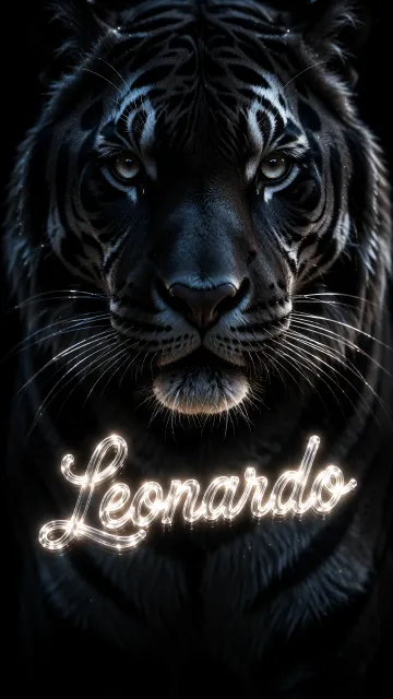 Leonardo - Tigre Negro Imponente Neón