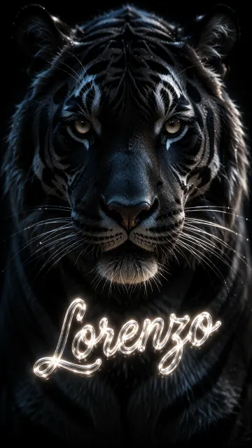 Lorenzo - Tigre Negro Imponente Neón