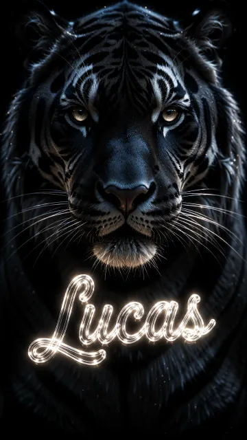 Lucas - Tigre Negro Imponente Neón