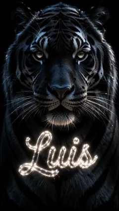 Luis - Tigre Negro Imponente Neón