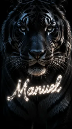 Manuel - Tigre Negro Imponente Neón