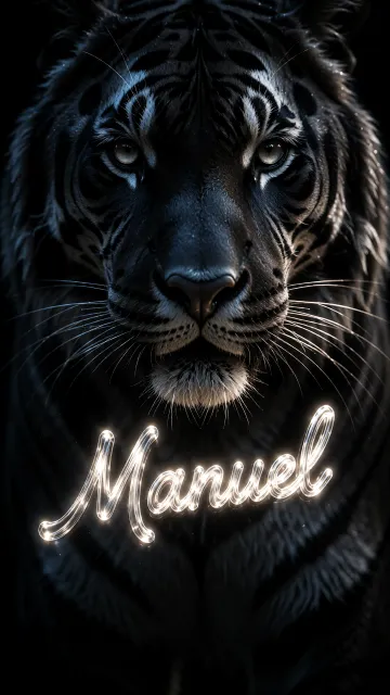 Manuel - Tigre Negro Imponente Neón