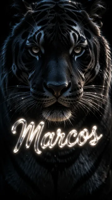 Marcos - Tigre Negro Imponente Neón