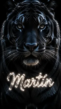 Martin - Tigre Negro Imponente Neón