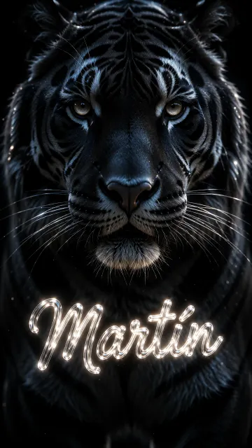 Martin - Tigre Negro Imponente Neón