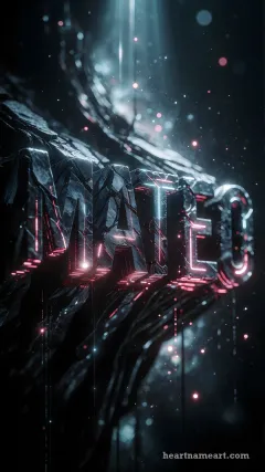 Mateo - Piedra Volcánica y Neón Cósmico