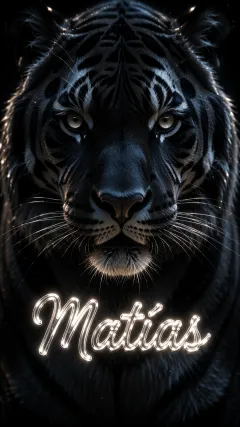 Matias - Tigre Negro Imponente Neón