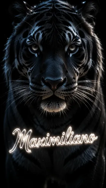 Maximiliano - Tigre Negro Imponente Neón