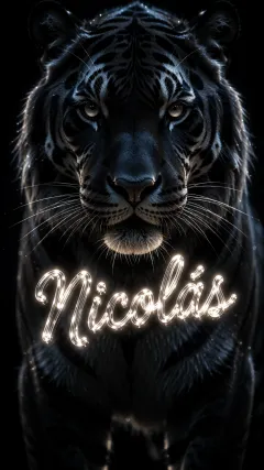 Nicolas - Tigre Negro Imponente Neón