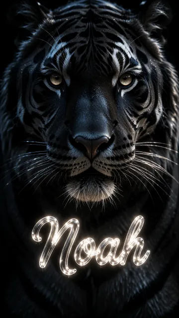 Noah - Tigre Negro Imponente Neón