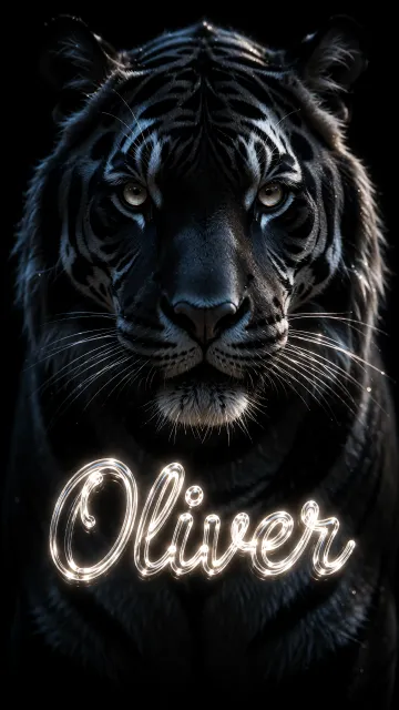 Oliver - Tigre Negro Imponente Neón