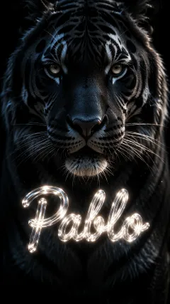 Pablo - Tigre Negro Imponente Neón