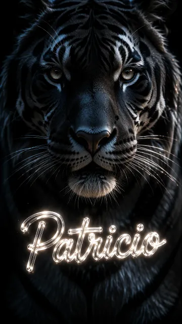 Patricio - Tigre Negro Imponente Neón