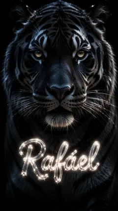 Rafael - Tigre Negro Imponente Neón