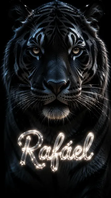Rafael - Tigre Negro Imponente Neón