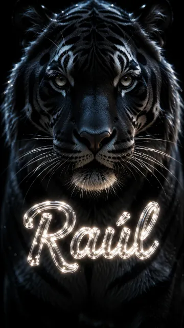 Raul - Tigre Negro Imponente Neón
