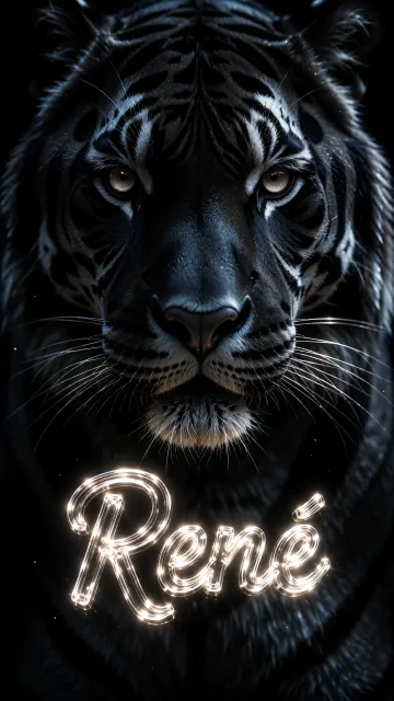 Rene - Tigre Negro Imponente Neón