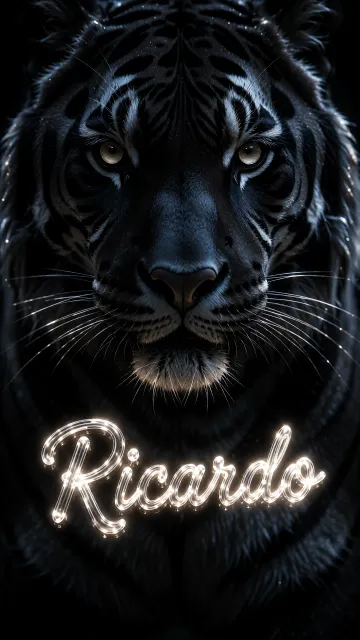 Ricardo - Tigre Negro Imponente Neón