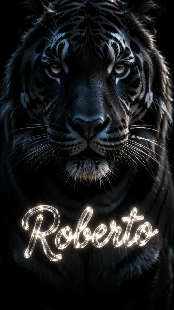 Roberto - Tigre Negro Imponente Neón