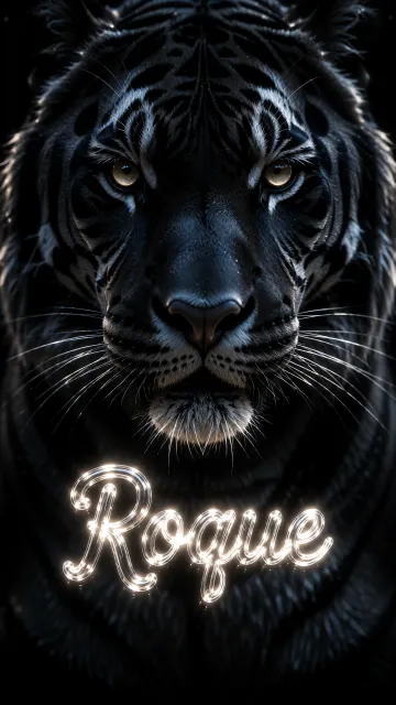 Roque - Tigre Negro Imponente Neón
