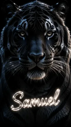 Samuel - Tigre Negro Imponente Neón