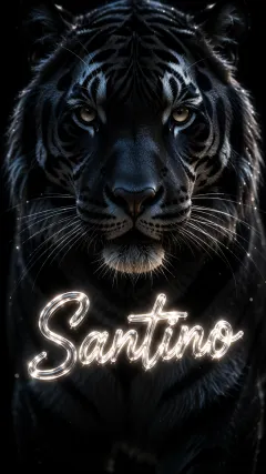 Santino - Tigre Negro Imponente Neón