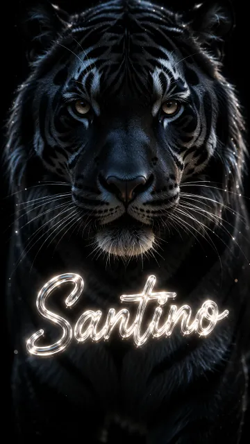 Santino - Tigre Negro Imponente Neón