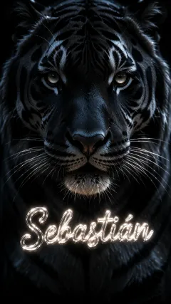 Sebastian - Tigre Negro Imponente Neón