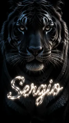 Sergio - Tigre Negro Imponente Neón