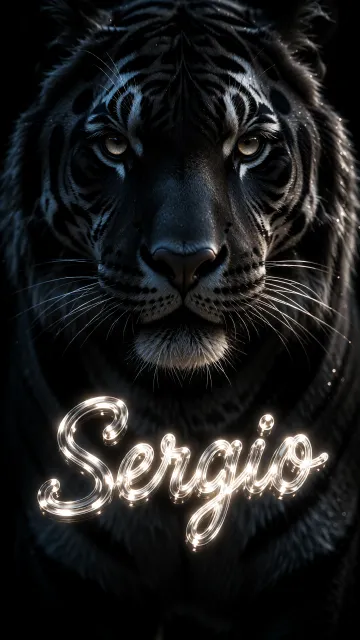Sergio - Tigre Negro Imponente Neón